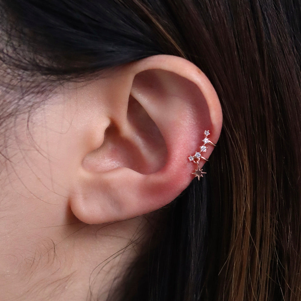 Milkyway Drop Ear Cuff – Women's Gold Plated Jewellery UK