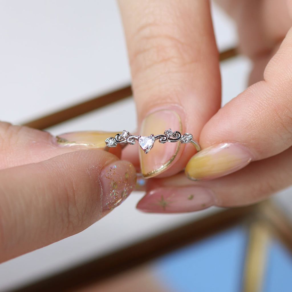 Elegant Heart Ring for Women – Gold Plated Statement Ring UK