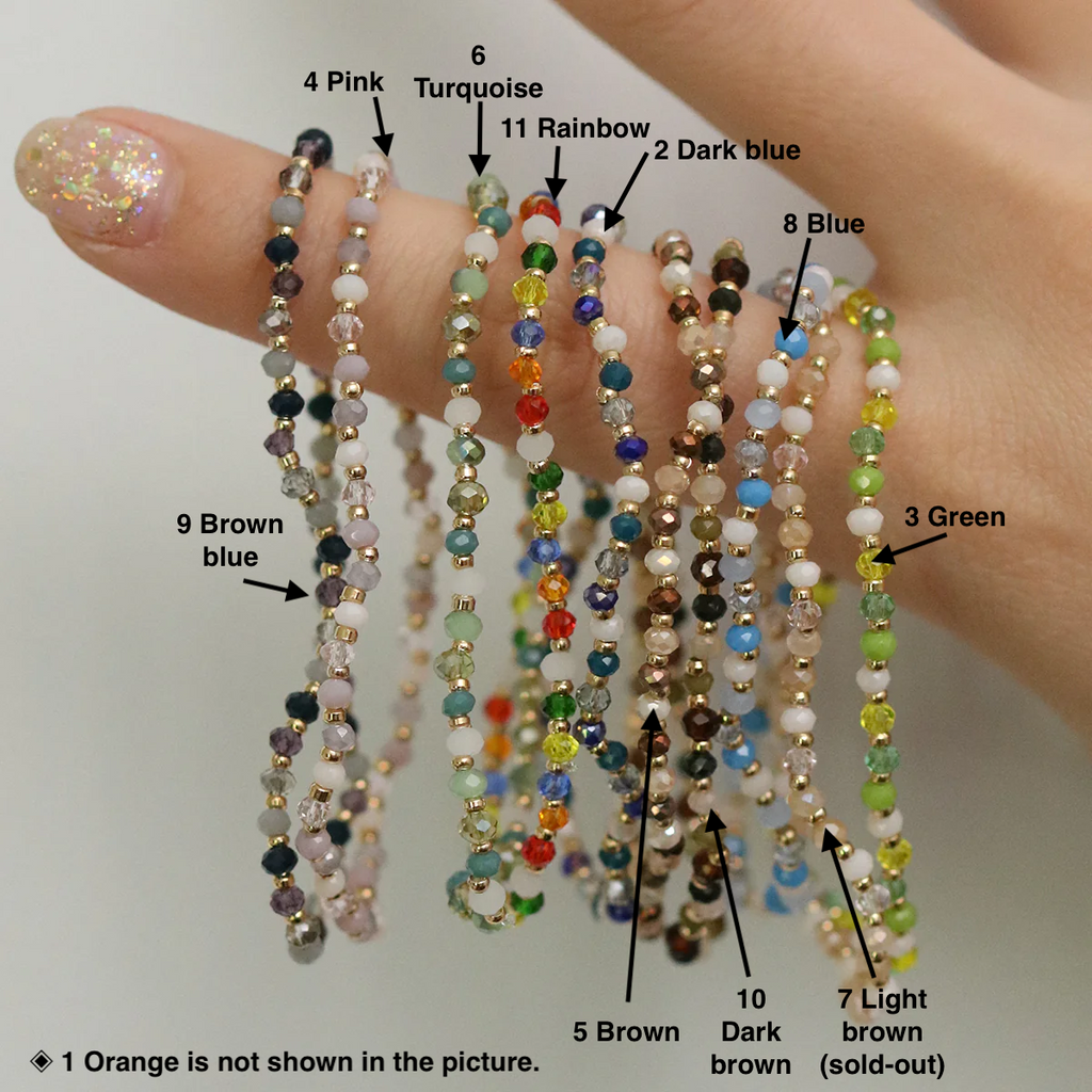 Gemstone Stretch Bracelet for Women – Gold Plated Stacking Bracelet UK