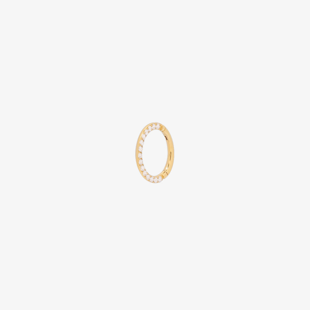 Cubic Zirconia Clicker Hoop – Titanium Piercing Jewellery UK